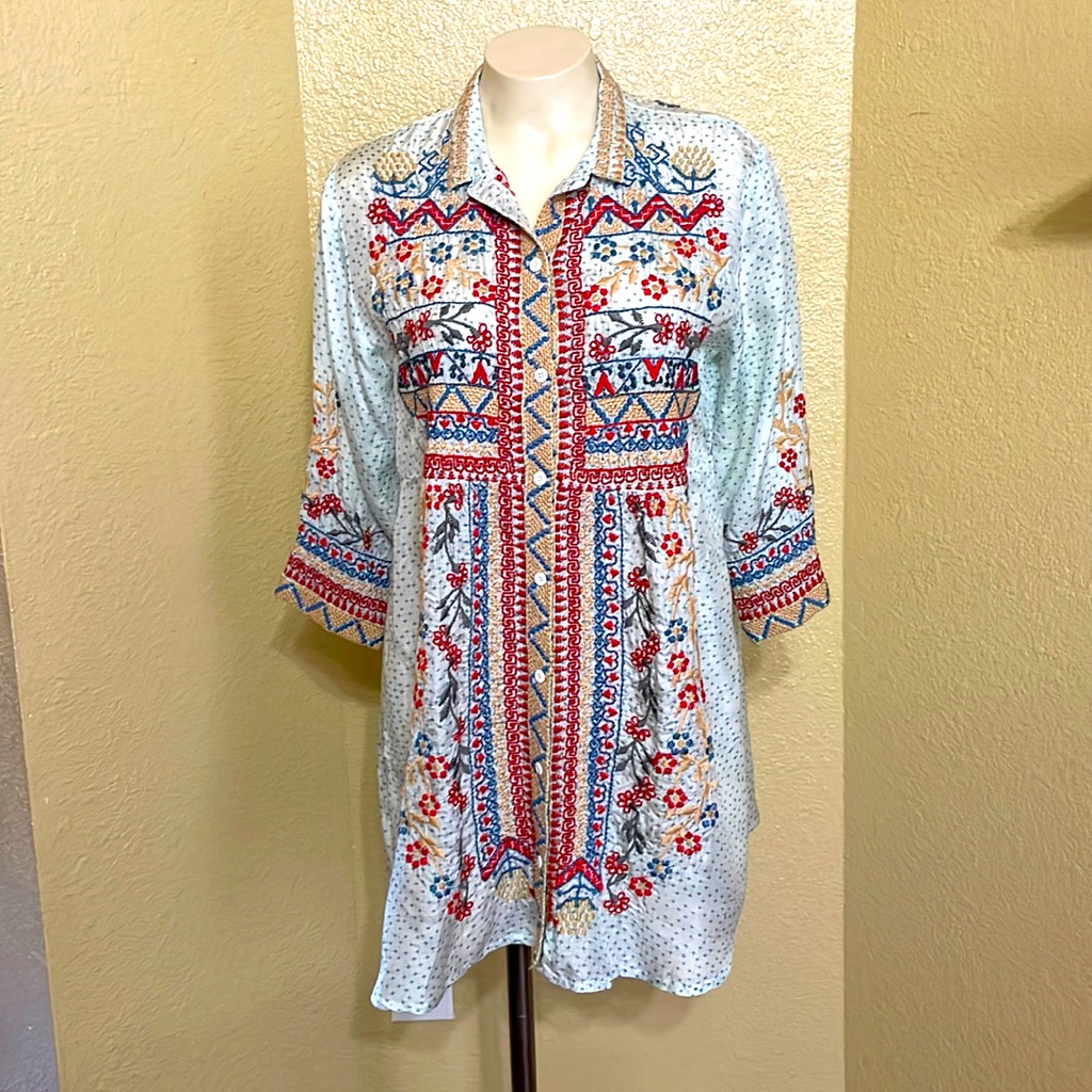 Johnny Was Biya Tunic Blouse